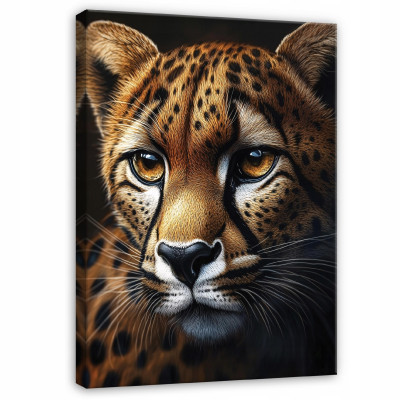 Tableau 3D représentant un jaguar pour chambre, salon ou cuisine, sur toile, 100 x 70 cm