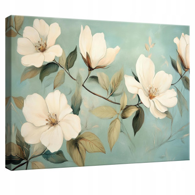Tableau pour chambre à coucher, salon, cuisine, fleurs, style moderne, sur toile, à accrocher au mur, 60 x 40
