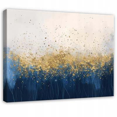 Tableau abstrait glamour doré pour chambre à coucher, salon ou cuisine sur toile 60x40