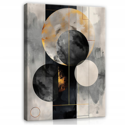 Tableau Art déco abstraction or sur toile murale pour chambre à coucher salon 60x40