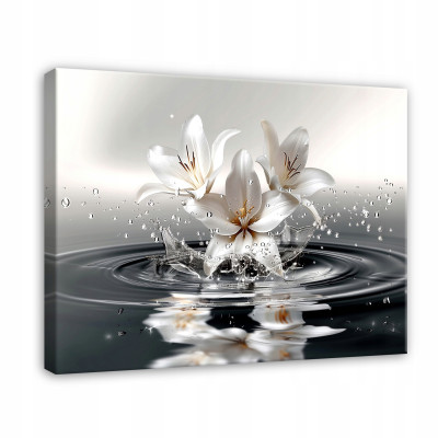 Tableau pour chambre à coucher, salon, cuisine, fleurs, style moderne, sur toile, à accrocher au mur, 120 x 80