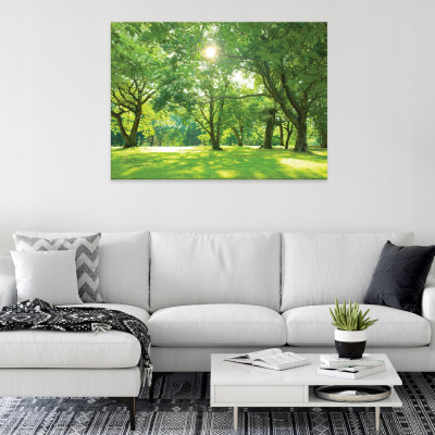 Peinture sur toile arbre prairie nature grand format 60x40