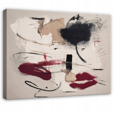 Tableau abstrait Art déco gris pour chambre à coucher ou salon, sur toile 100x70