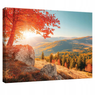 Tableau pour chambre à coucher, salon ou cuisine : paysage de montagne sur toile murale 60 x 40