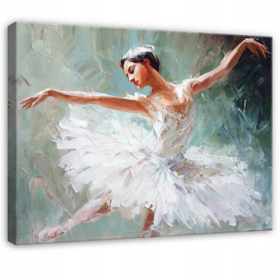 Tableau femme ballerine pop art pour chambre à coucher, salon, cuisine sur toile 100x70