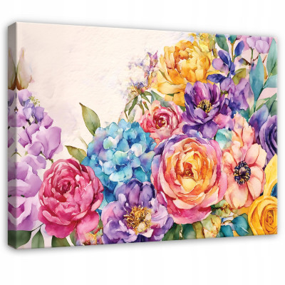 Tableau abstrait moderne représentant des fleurs, pour chambre à coucher ou salon, sur toile 120 x 80