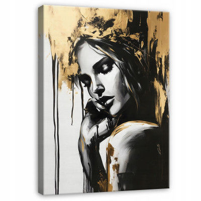 Tableau abstrait représentant un visage de femme sur toile, pour chambre à coucher ou salon, 40 x 30