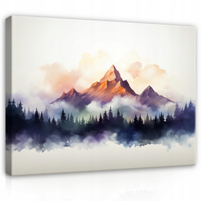 Peinture abstraite représentant une montagne sur toile, pour la chambre à coucher ou le salon, 60 x 40 cm