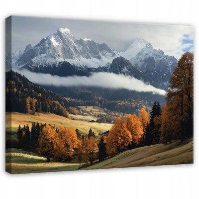 Image de montagne, paysage, nature, pour chambre à coucher ou salon, sur toile 100 x 70