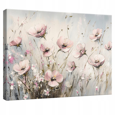 Peinture sur toile murale fleurs abstraction pour chambre à coucher salon cuisine 60x40