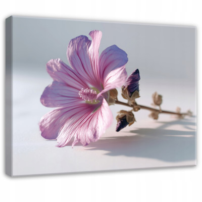 Tableau fleurs rose nature pour chambre à coucher salon sur toile 60x40