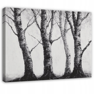 Image d'un arbre en noir et blanc pour la chambre à coucher, le salon ou la cuisine, sur toile 100x70