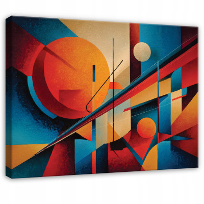 Tableau abstrait pop art pour chambre à coucher, salon ou cuisine sur toile 60x40