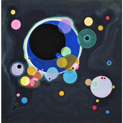 Obraz na płótnie „Kilka kół” — reprodukcja Kandinsky’ego