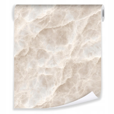 Papier peint marbré beige sur intissé pour le salon et la chambre à coucher