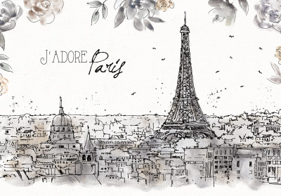 Papier peint mural « Paris Eiffel » pour le salon
