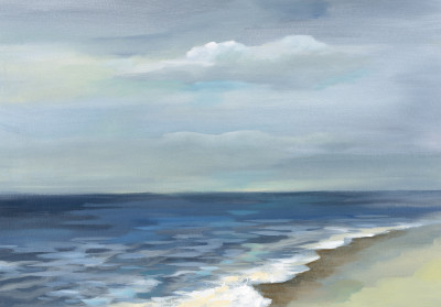 Papier peint mural « Océan, plage et vagues » pour le salon