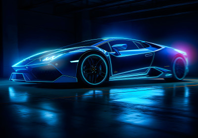 Papier peint mural « Lamborghini » pour le salon
