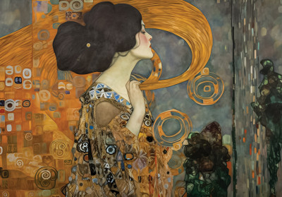 Papier peint mural « Femme de Klimt » style Art nouveau pour le salon
