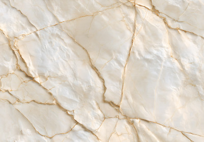 Papier peint mural marbré crème aux veines dorées, style glamour, pour salon, chambre et salle de bains